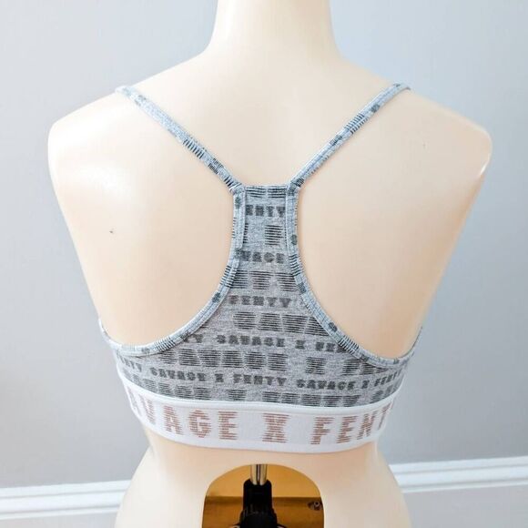 Savage X Fenty All Over Logo Triangle Bralette - Picture 5 of 5